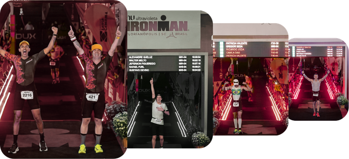 Alunos completando o IRONMAN Full 2026
