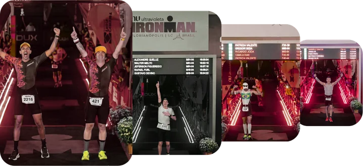 Alunos completando o IRONMAN Full 2026